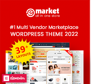eMarket - Tema Multi Vendor MarketPlace Elementor WooCommerce WordPress