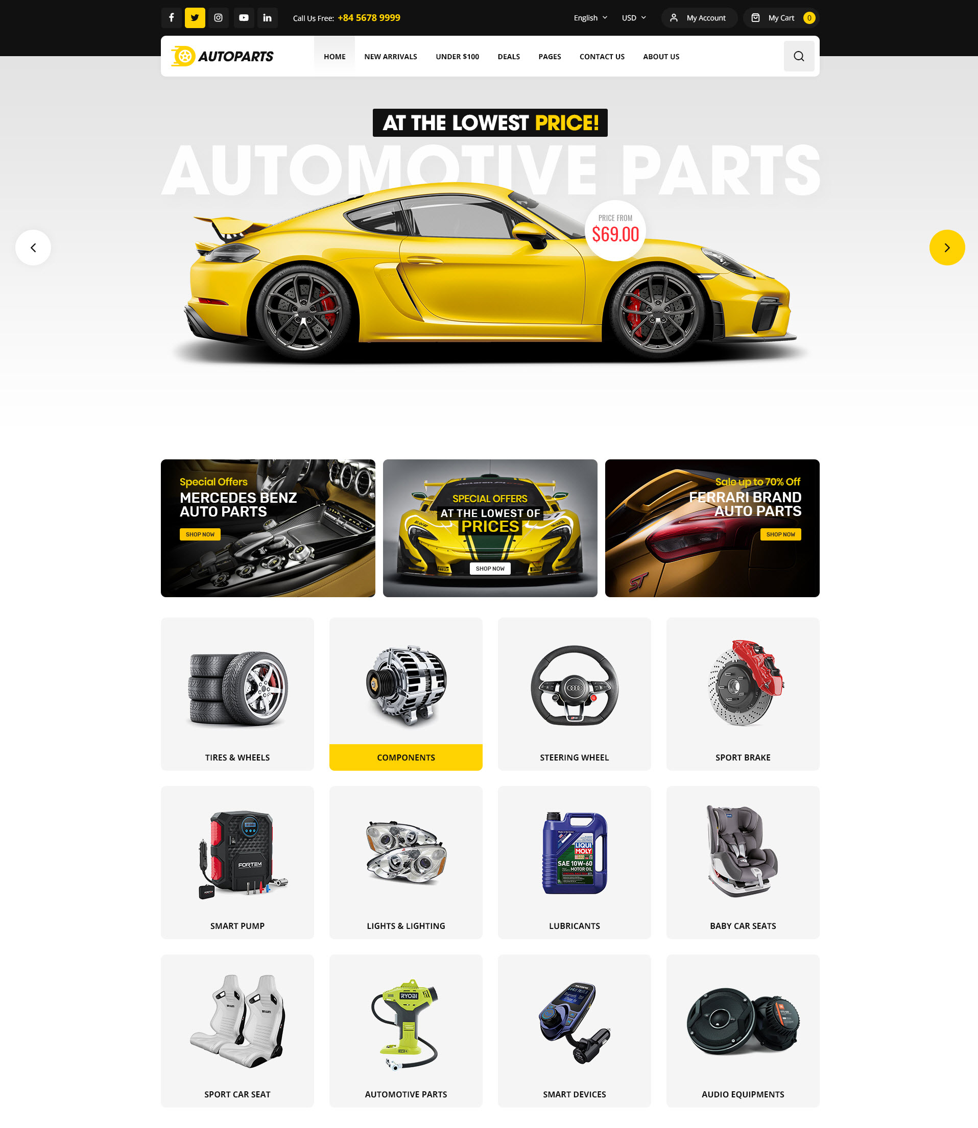 Auto Parts & Accessories Shopify Theme - Ss AutoParts