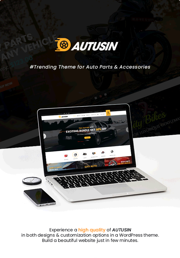 Autusin - Auto Parts Shop, Moto Store WooCommerce WordPress Theme 