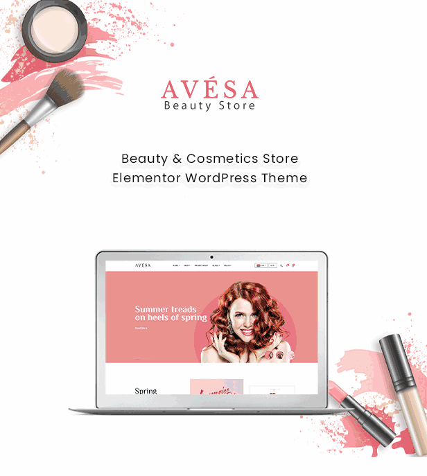 Avesa – Beauty, Cosmetics Store Elementor WooCommerce WordPress Theme (08+ Indexes + Mobile Layout)