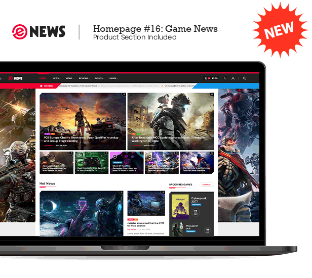 eMarket - Multi Vendor MarketPlace WooCommerce WordPress Theme - Gaming News - eNews