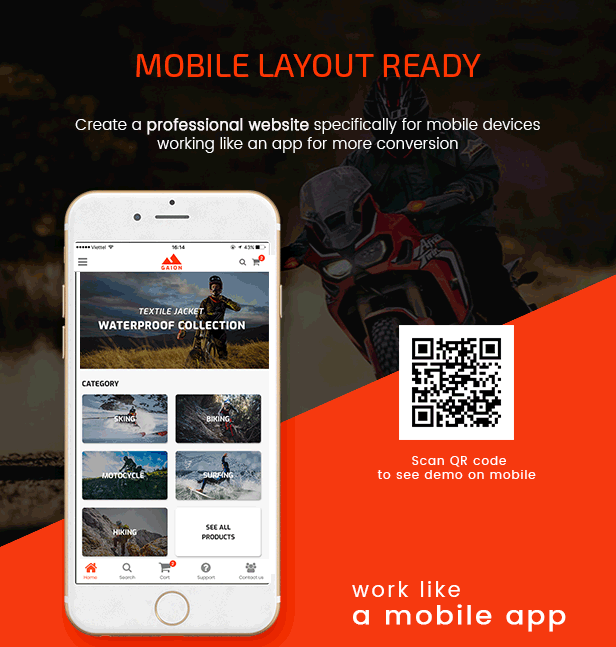 Gaion – Sport Accessories Shop WordPress WooCommerce Theme (Mobile Layout Ready)