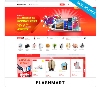 FlashmartSerbaguna Elementor WooCommerce WordPress Theme (10+ Beranda & Tata Letak Seluler Siap)