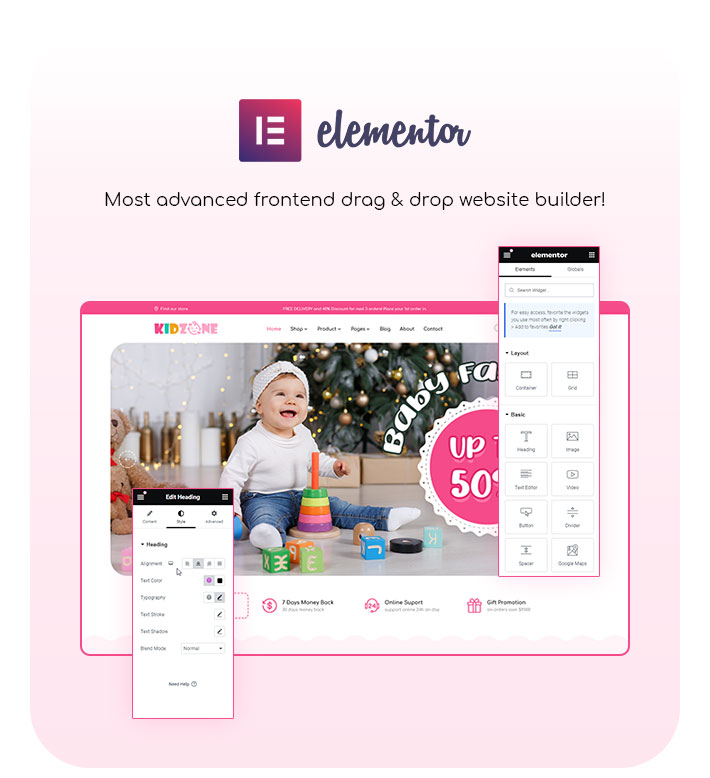 Kidzone -  Kids & Baby Store Elementor WooCommerce WordPress Theme