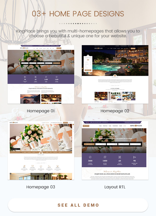 SW KingPlace - Hotel Booking, Resort, Spa and Travel Theme