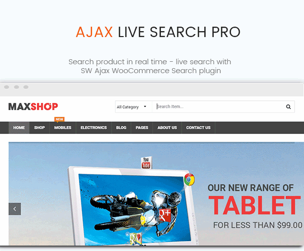13 ajaxsearch - MaxShop - Electronics Store Elementor WooCommerce WordPress Theme (9+ Homepages, 2+ Mobile Layouts)