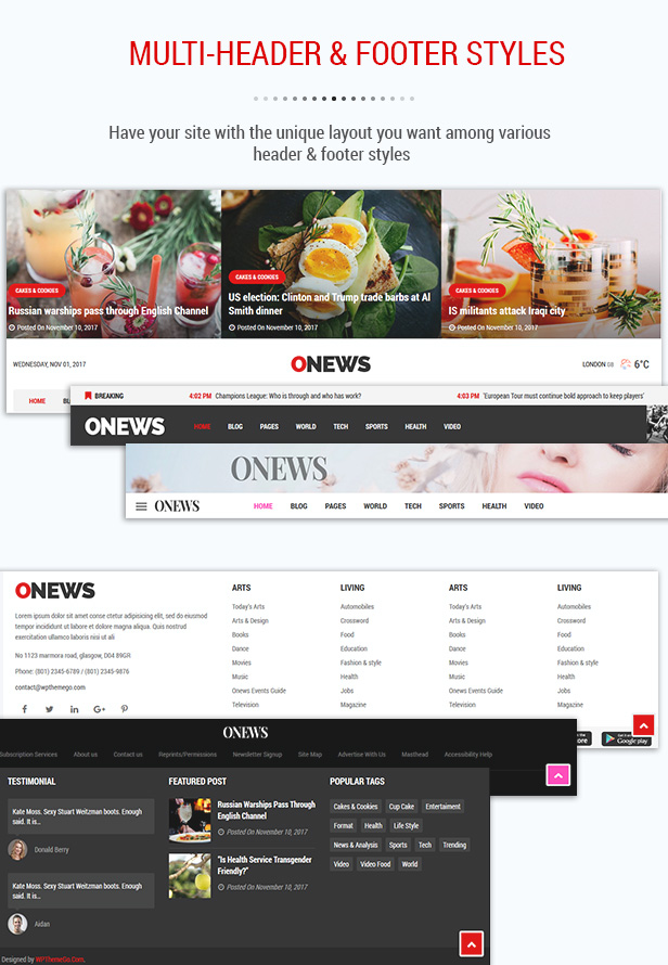 SW ONews - News, Newspaper, Magazine Theme