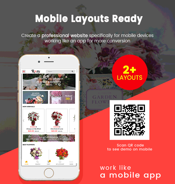 Rozy – Flower Shop WooCommerce WordPress Theme (4+ Indexes + Mobile Layouts Ready)