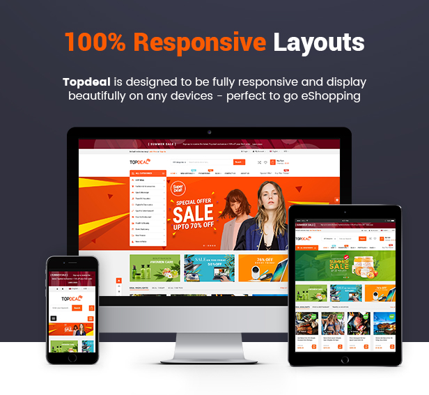 TopDeal – Multi Vendor Marketplace Elementor WooCommerce WordPress Theme (Mobile Layouts Ready)