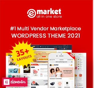 eMarket - Tema de WordPress para múltiples proveedores MarketPlace Elementor WooCommerce