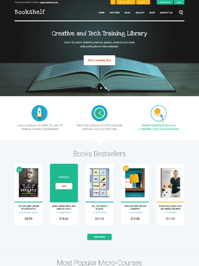 Bookshelf | Books & Media Online Store WordPress Theme