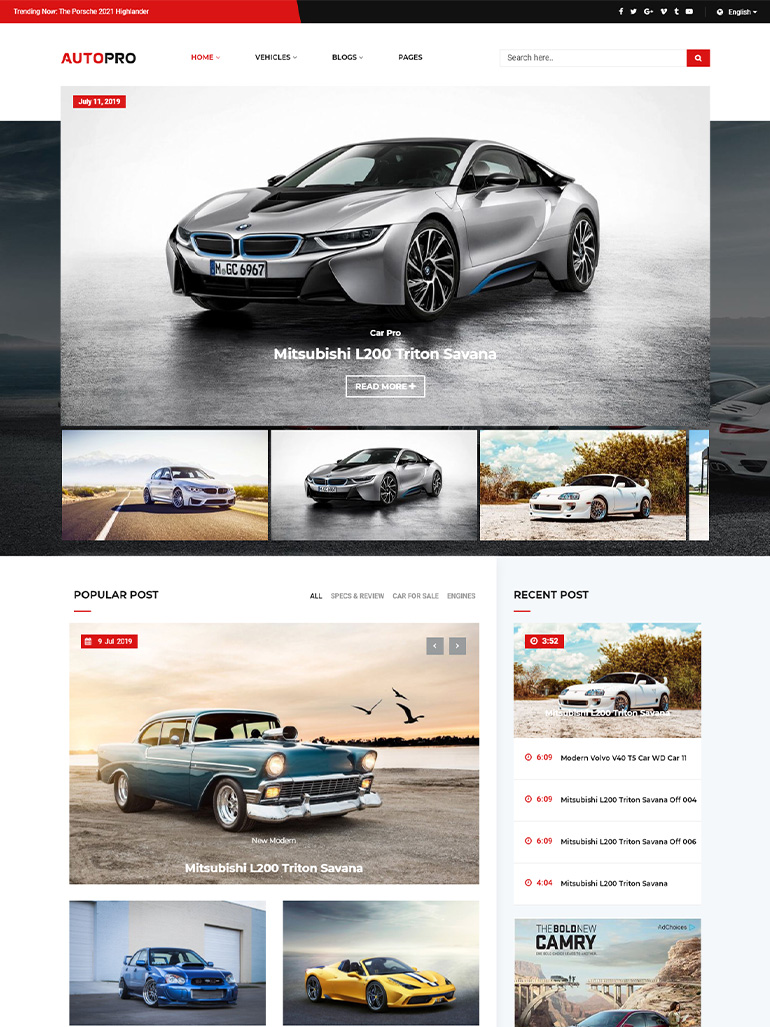 AutoPro - Car Dealer WordPress Theme