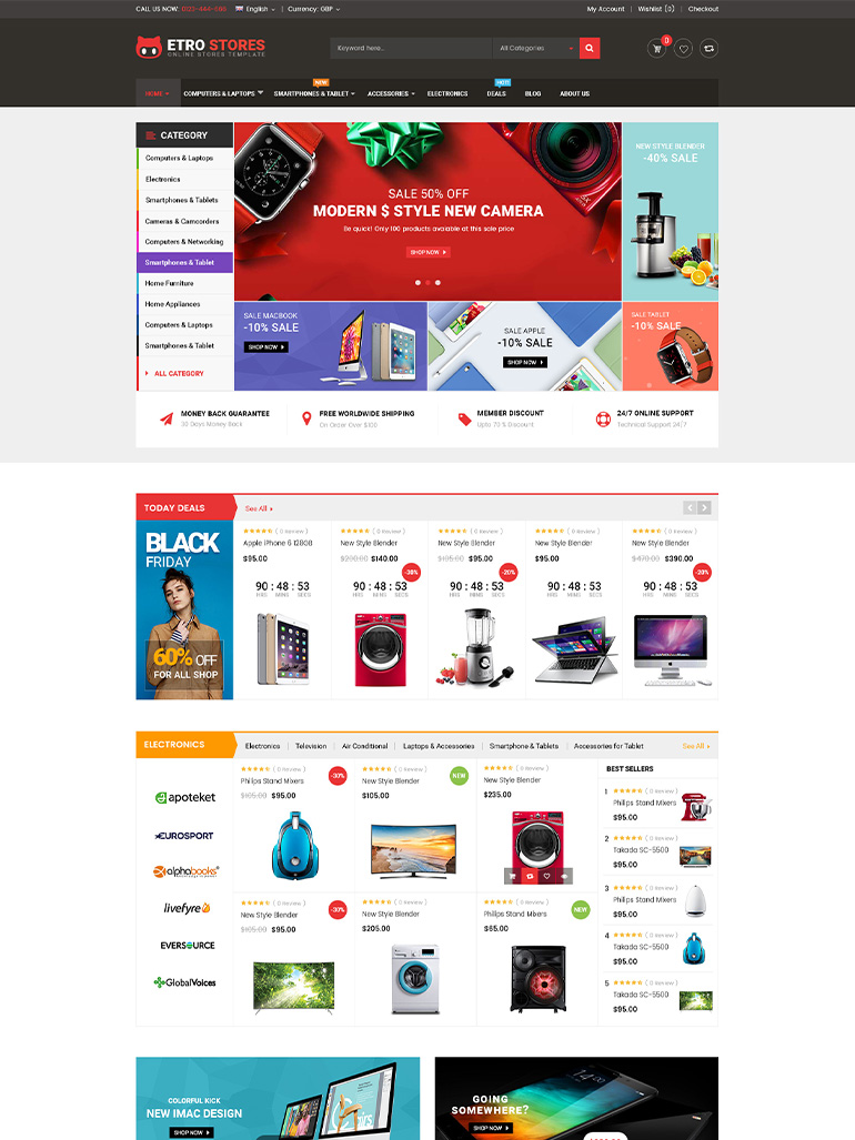 EtroStore - Electronics Store WooCommerce WordPress Theme