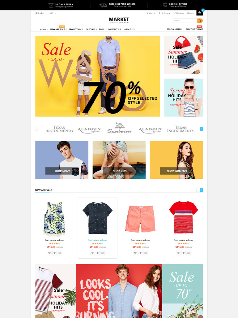 Clothing Store - WordPress theme