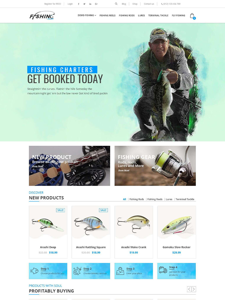 Fishing Store For WordPress Theme