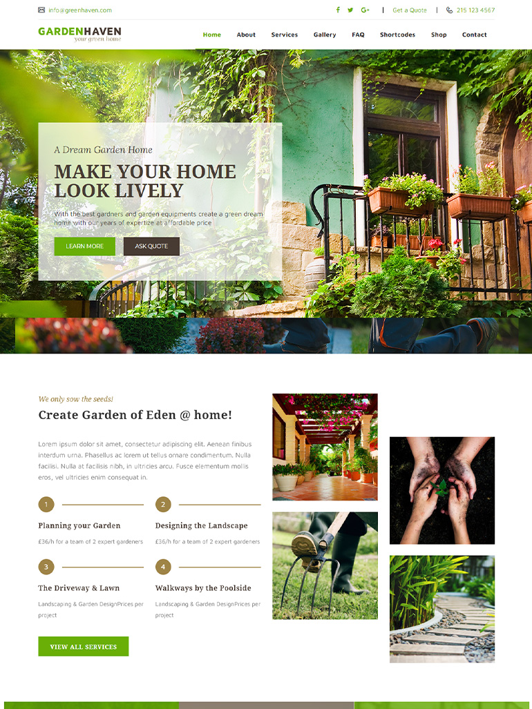 Garden - Landscape Gardening WordPress Theme