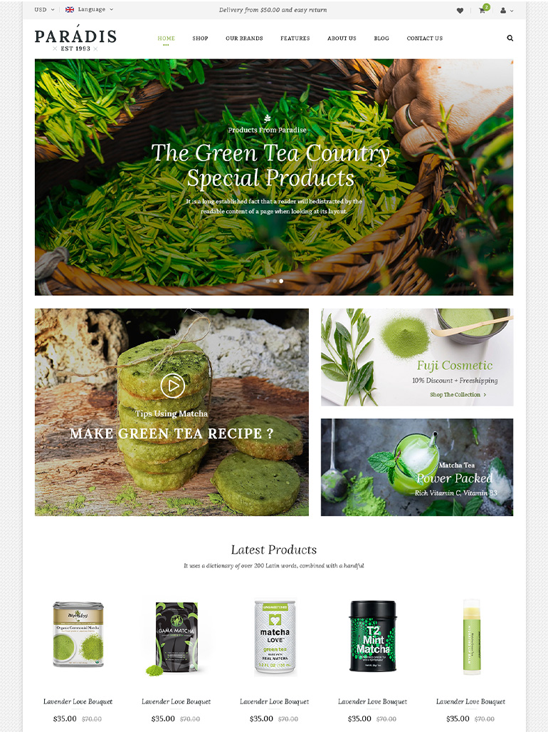 Paradise - Flower Shop Elementor WooCommerce WordPress Theme