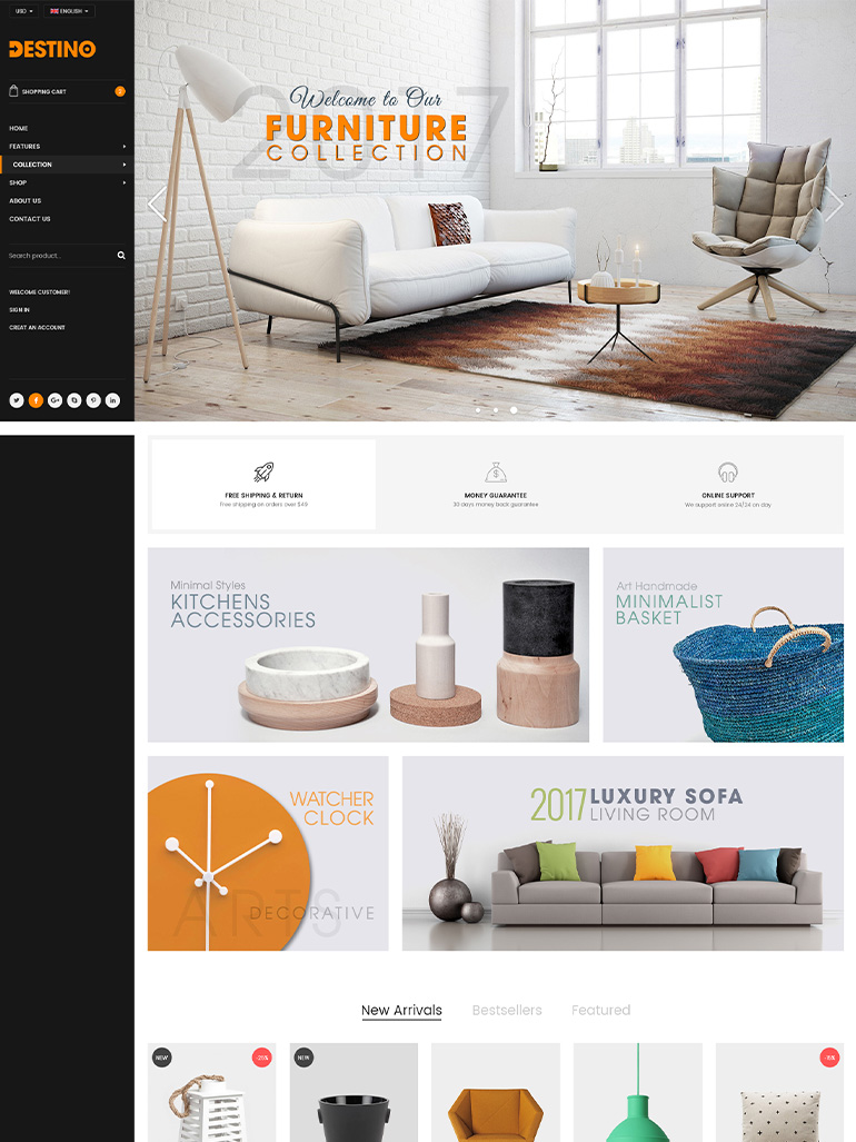 Destino - Digital Store & Fashion Shop WordPress WooCommerce Theme