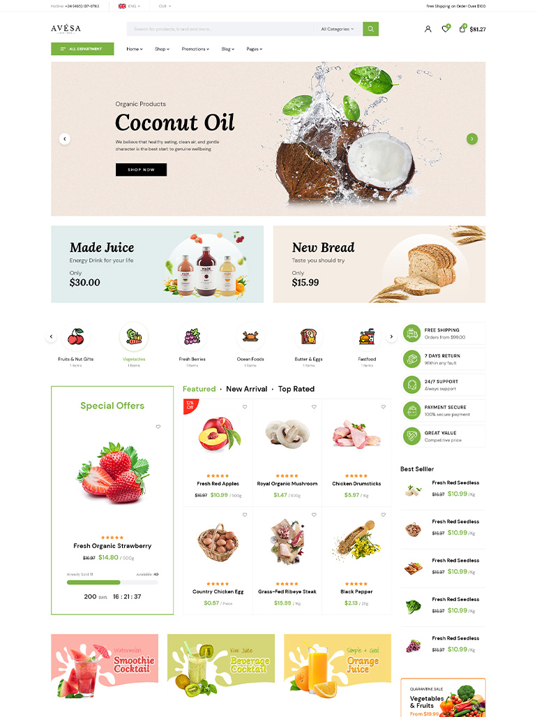 Avesa - Beauty, Cosmetics Store Elementor WooCommerce WordPress Theme