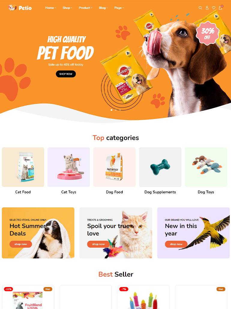 Petio – Pet Store WooCommerce WordPress Theme