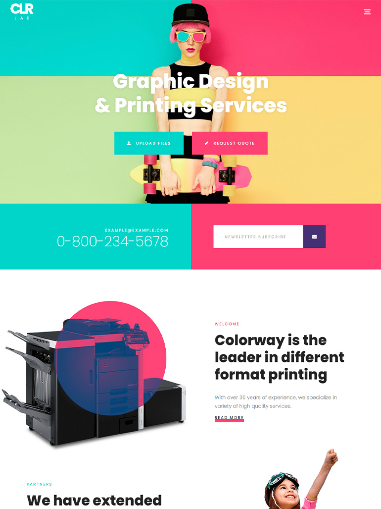 ColorLab - Printing Design Service WordPress Theme