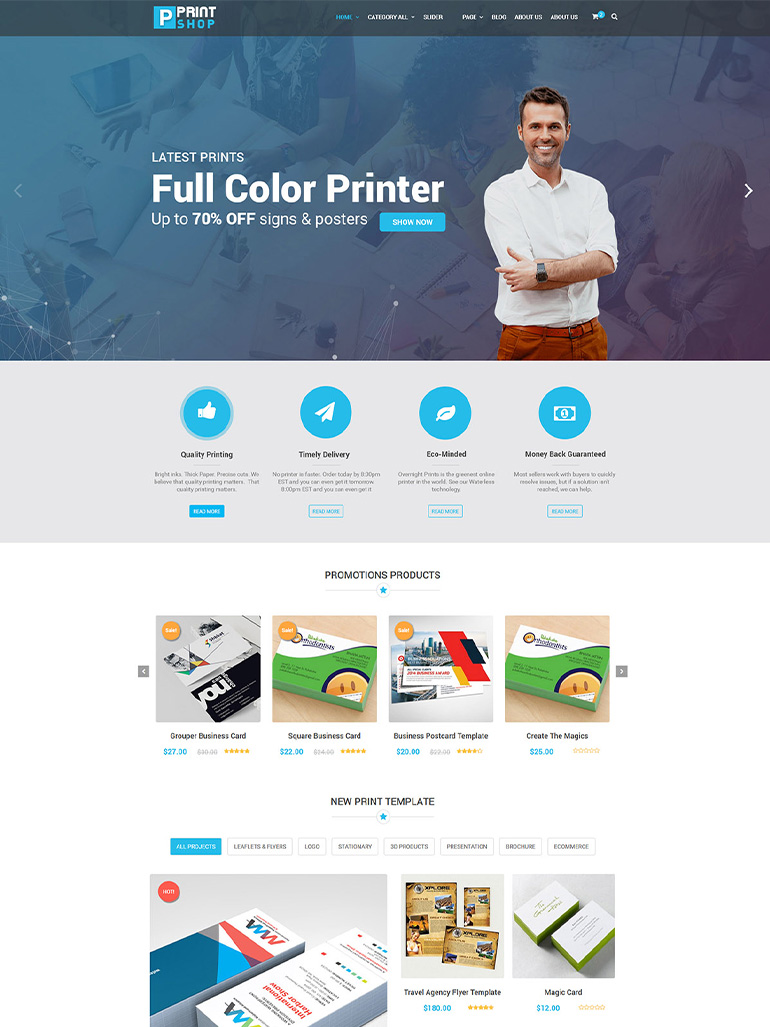 Printshop - WordPress Responsive Printing Theme