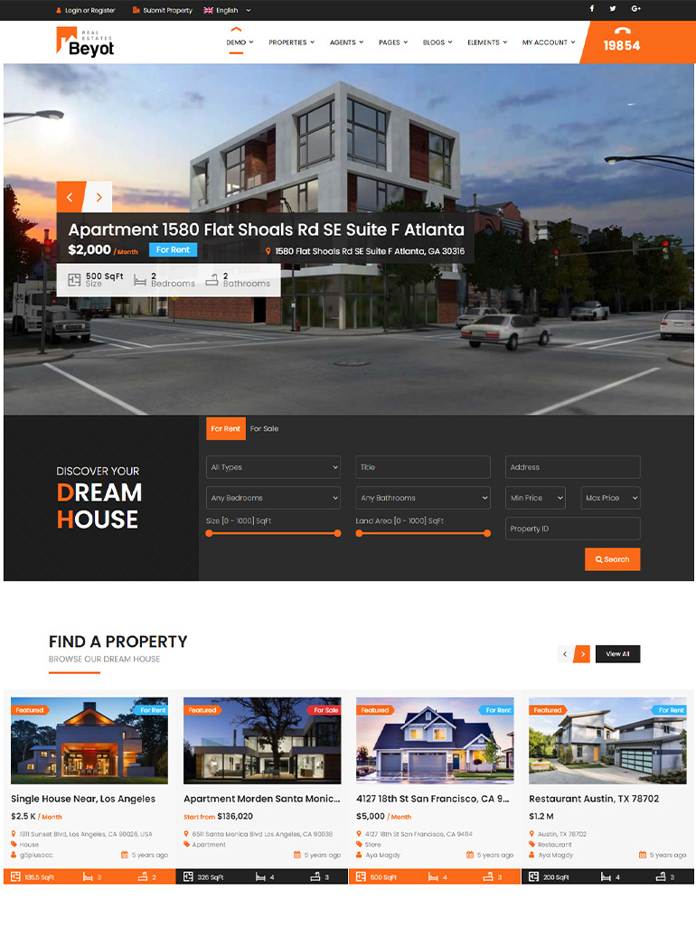 Beyot - WordPress Real Estate Theme