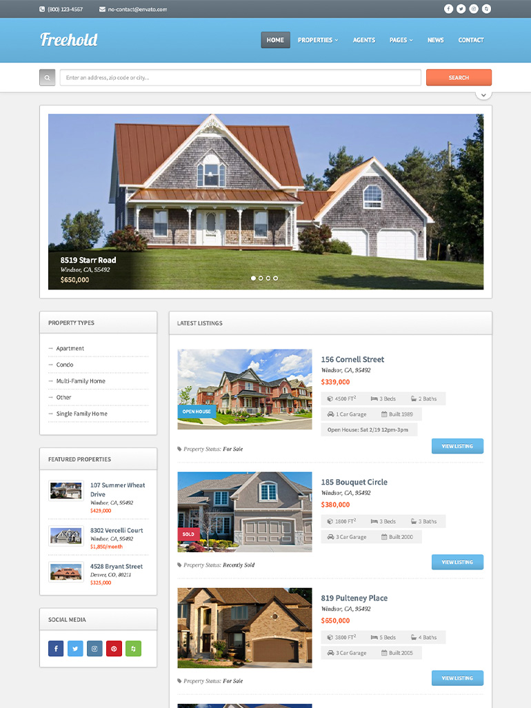 Freehold - Responsive Real Estate Theme