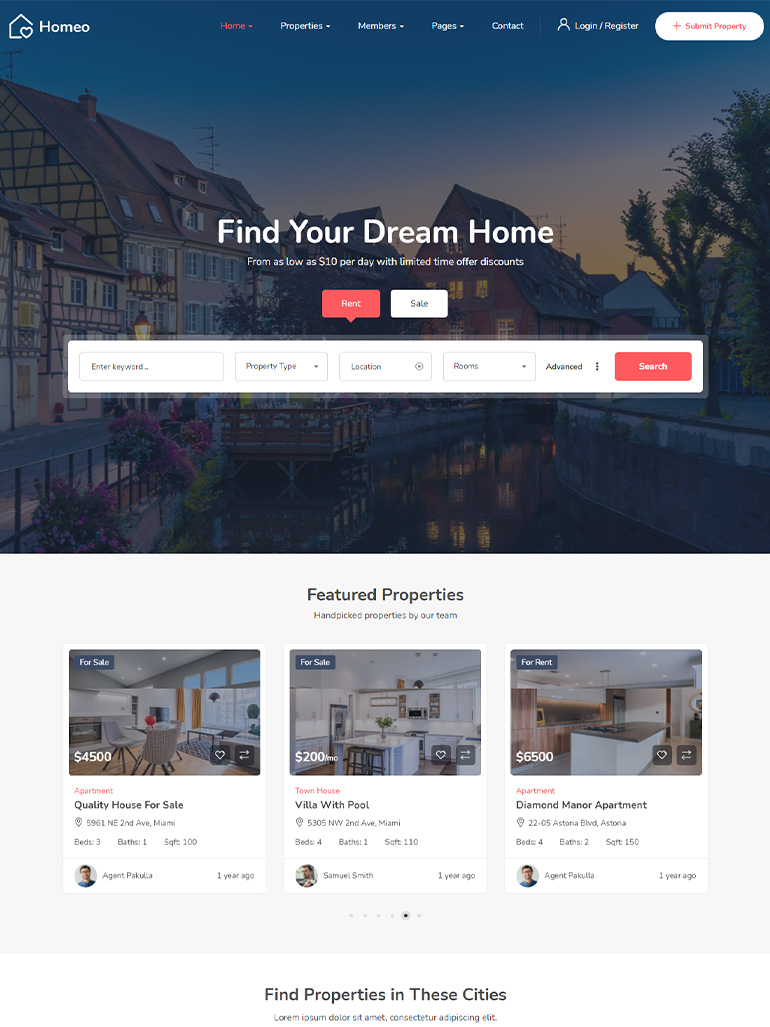 Homeo - Real Estate WordPress Theme