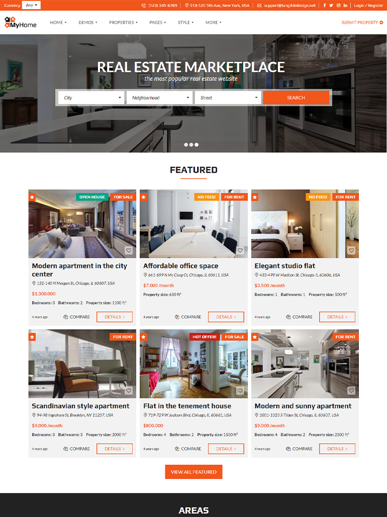 MyHome Real Estate WordPress