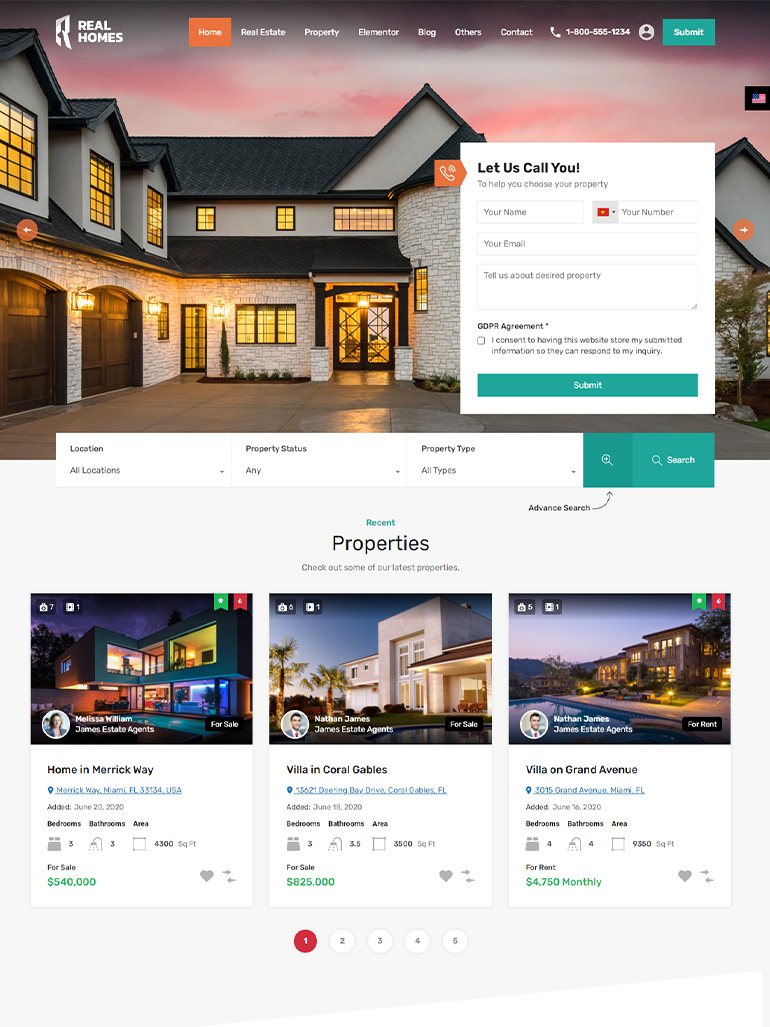 RealHomes - Estate Sale and Rental WordPress Theme