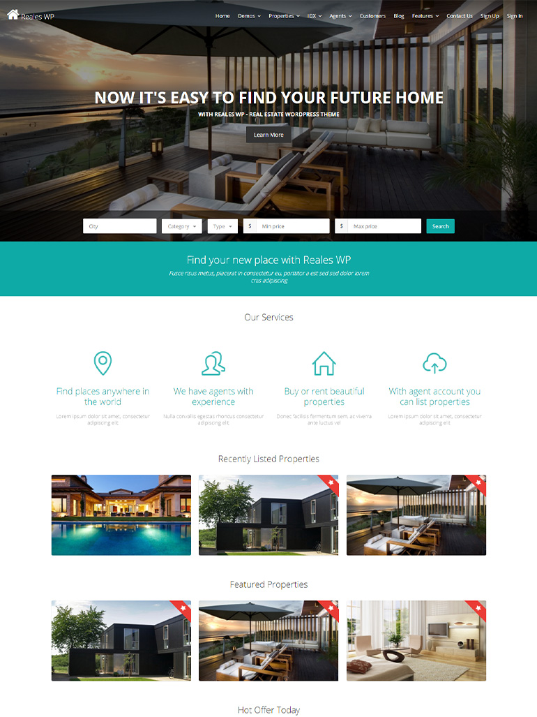 Reales WP - Real Estate WordPress Theme