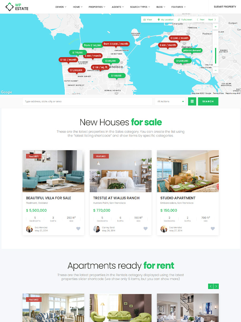 WpEstate Real Estate WordPress Theme