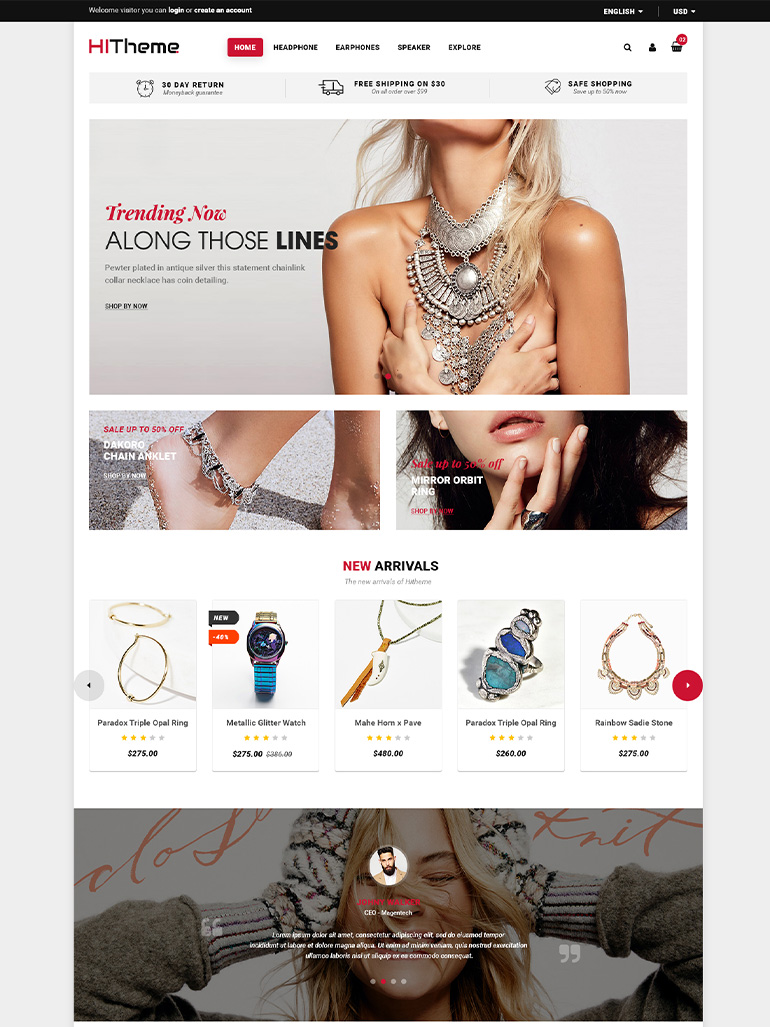 HiTheme - Digital Store & Fashion Shop WordPress WooCommerce Theme