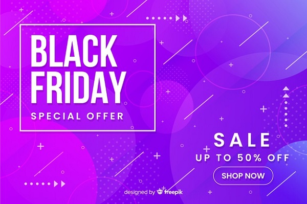 Black Friday Concept with Gradient Background