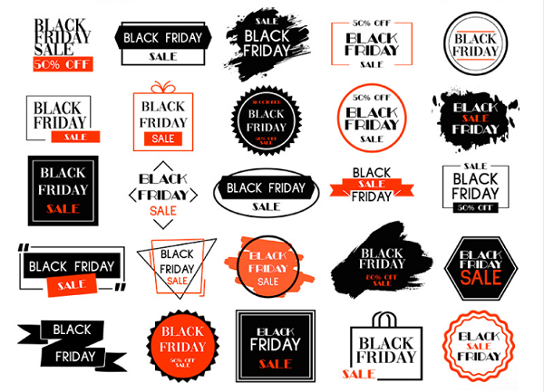 Set Of 50 Free Black Friday Label