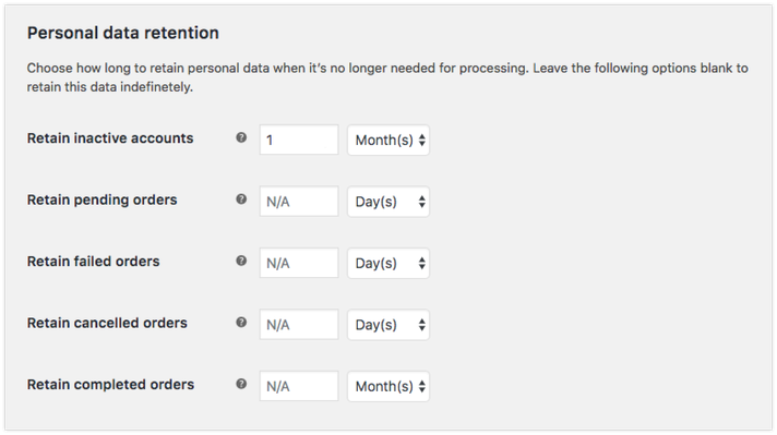 WooCommerce 3.4 - GDPR Features