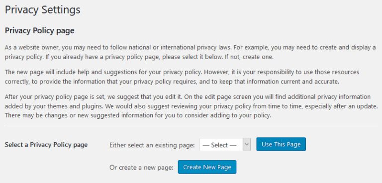 WordPress 4.9.6 - GDPR Features