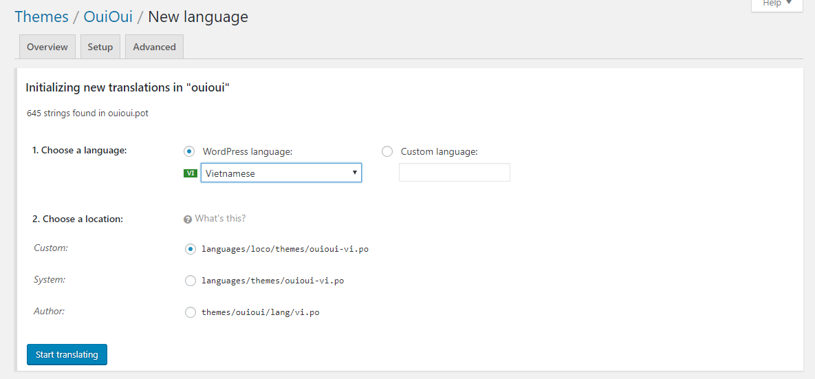 Translate WordPress with Loco Translate