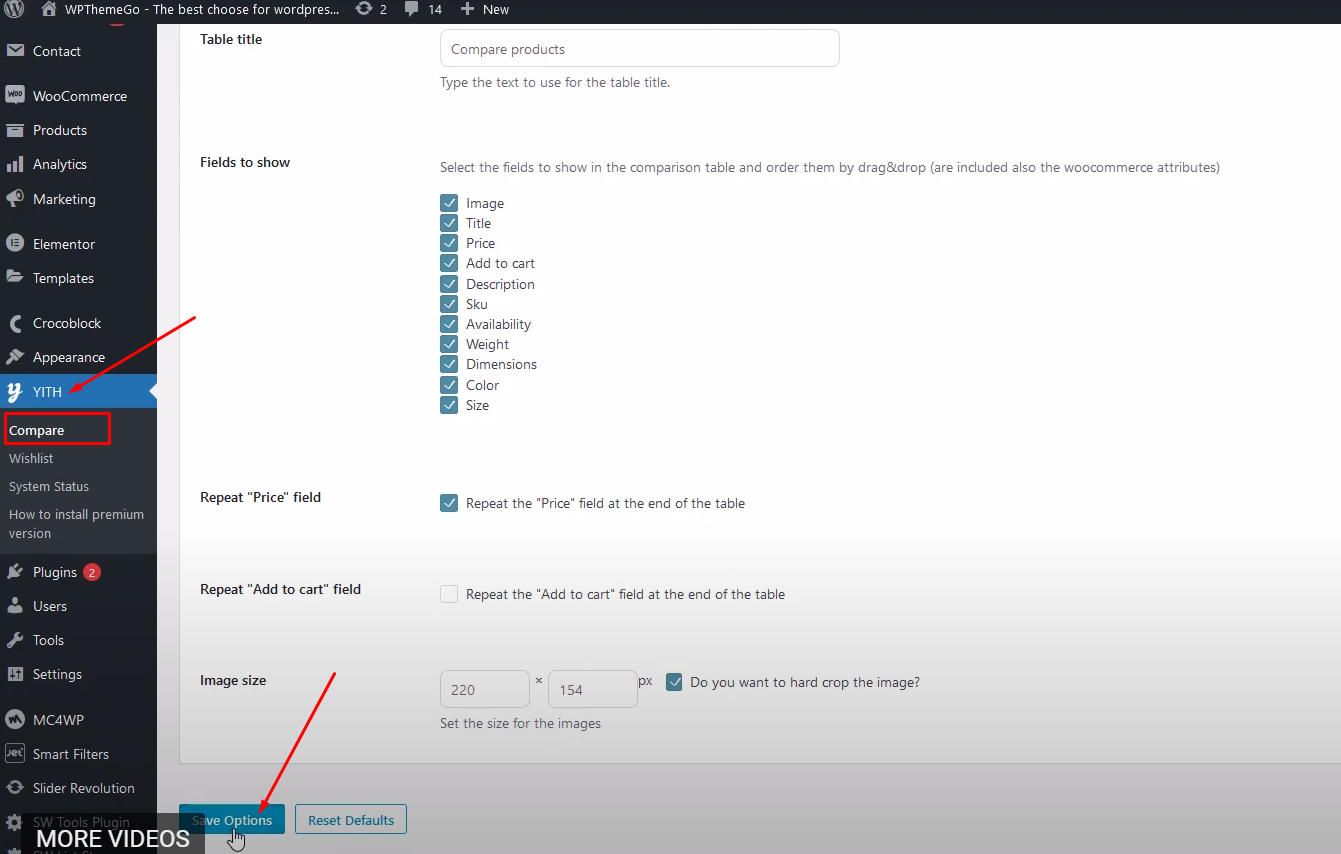 How to Fix the Compare Problem in WordPress Theme?