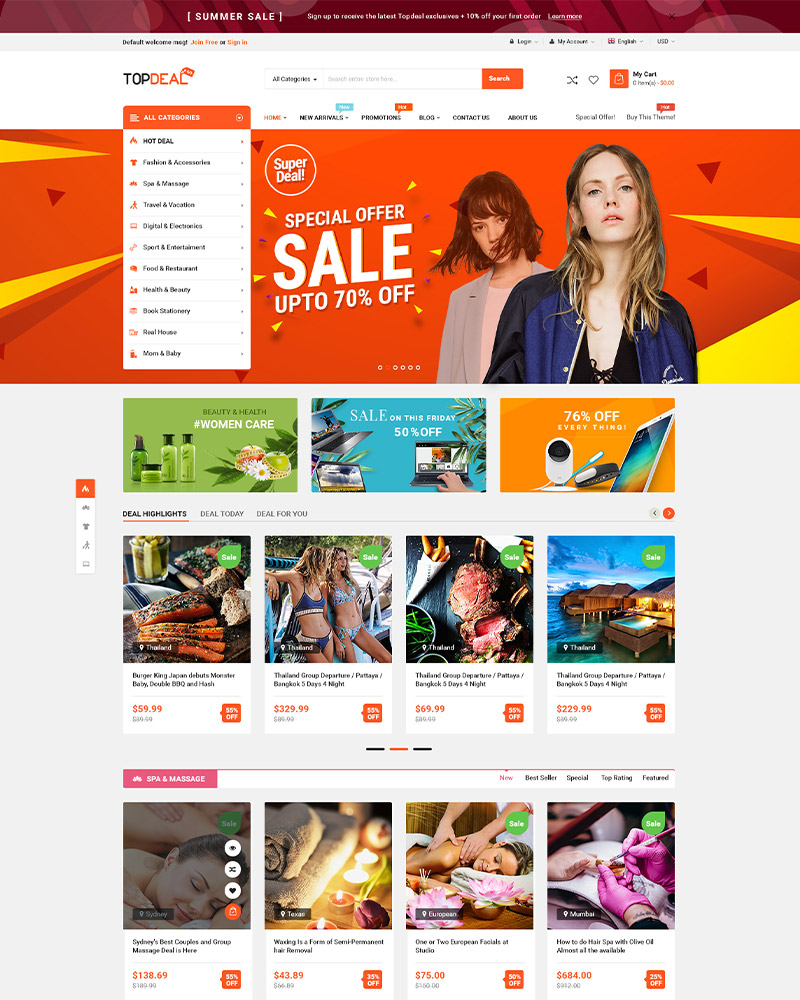 TopDeal - Trending Multi Vendor WooCommerce WordPress Theme