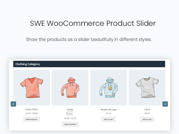 Widget Slider Produk di Woo Elements - Elementor Addons untuk WooCommerce WordPress Plugin