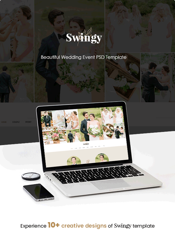 Swingy - Beautiful Wedding Event PSD Template