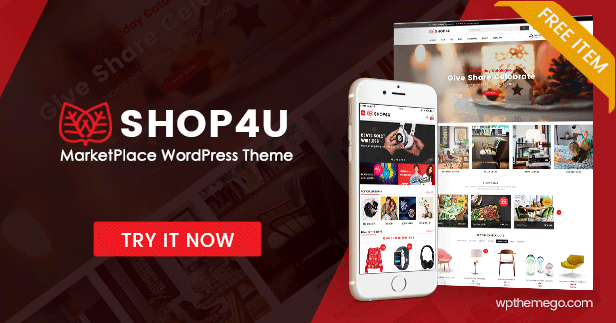 SW Shop4 - Free MarketPlace WordPress Theme with Mobile Layout