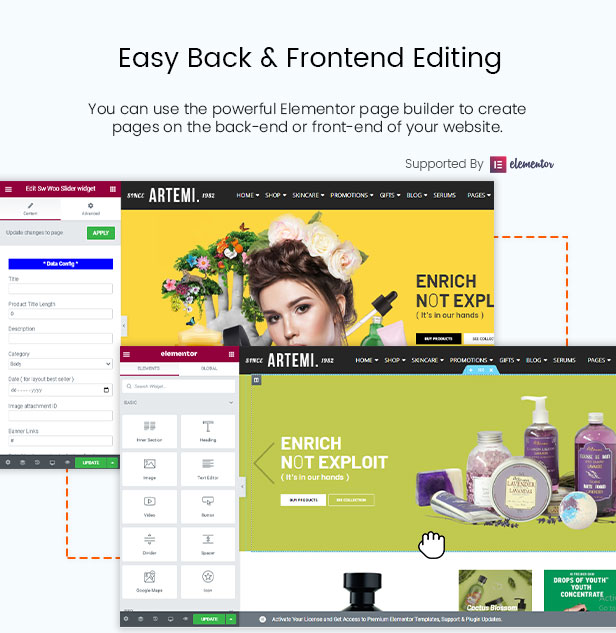 Artemi - Cosmetics Store Elementor WooCommerce WordPress Theme