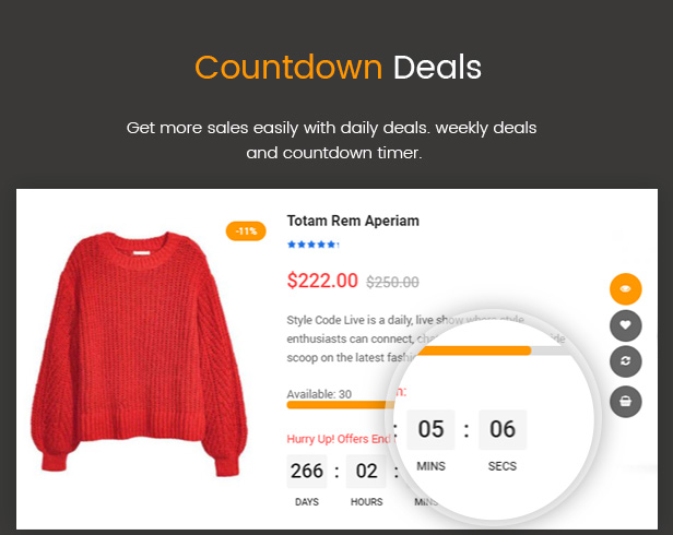 WooCommerce product countdown