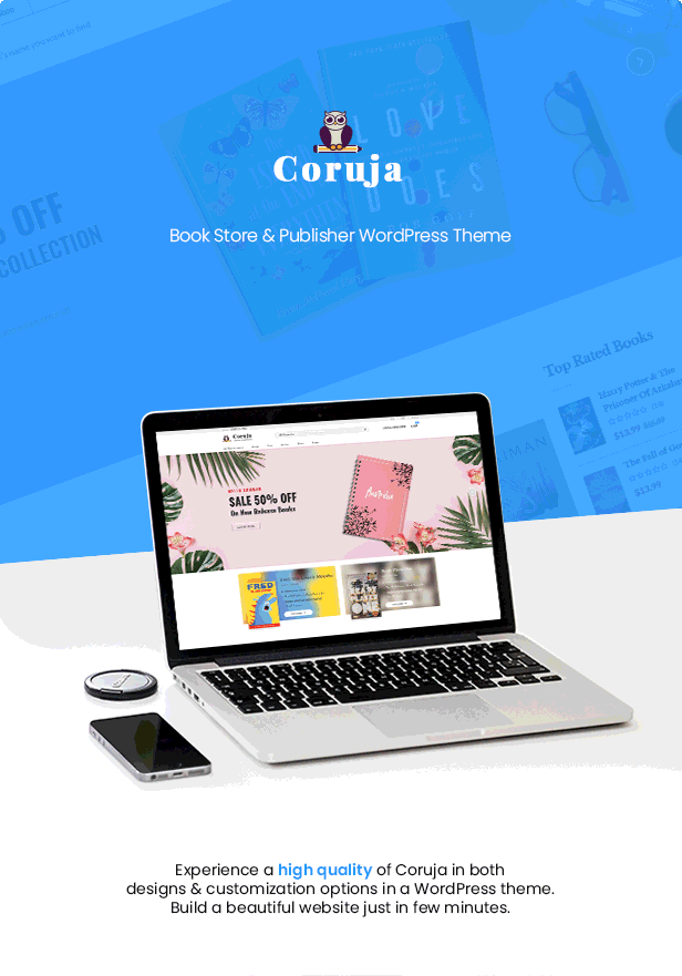 Book Store WordPress WooCommerce Theme - Coruja