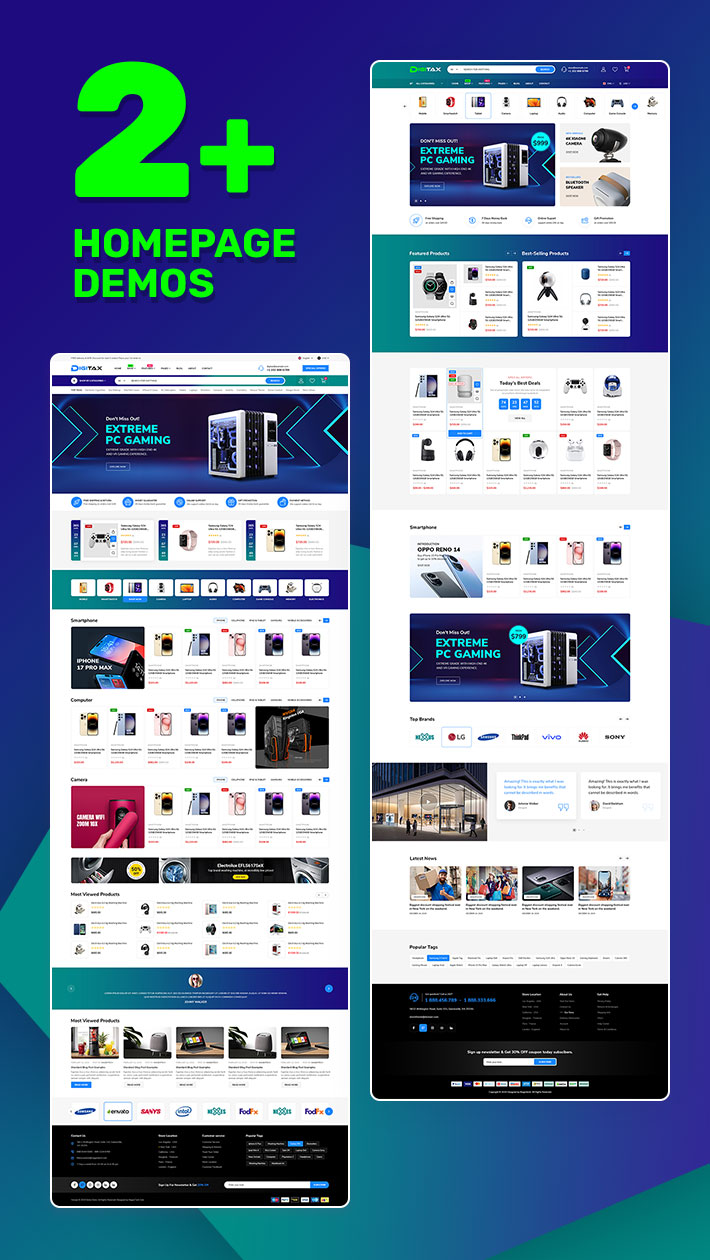 Digitax - Elementor Digital Store WooCommerce WordPress Theme