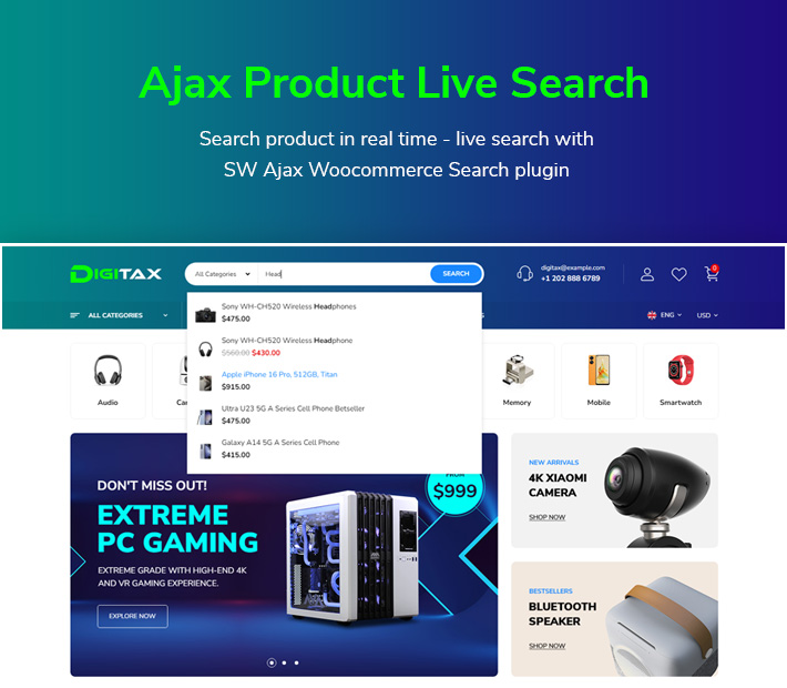 Digitax - Elementor Digital Store WooCommerce WordPress Theme