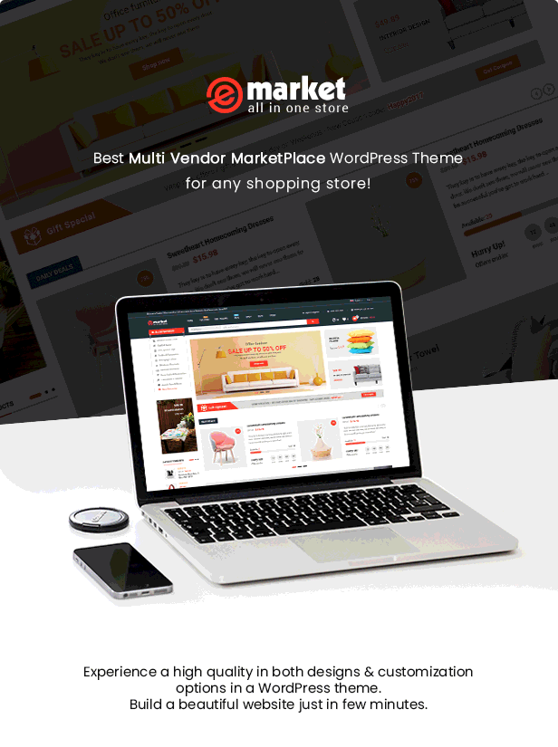 eMarket - Multi Vendor MarketPlace WordPress Theme - WooCommerce Theme